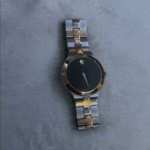 Movado Black and Gold Men's Watch